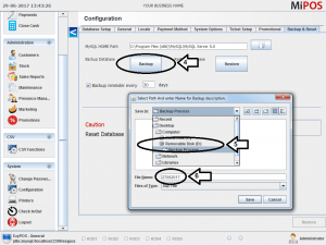 MiPOS System Backup Step 2