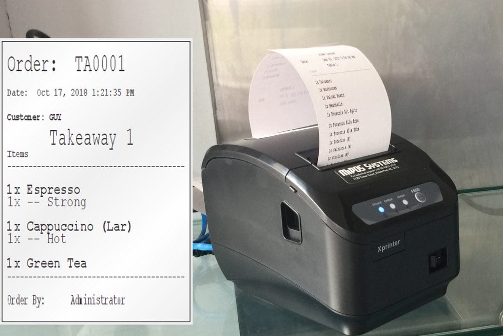 Order Printer - Docket Printer - Coffee Printer