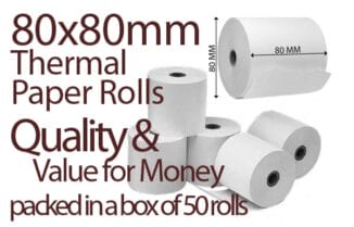 Thermal Paper Rolls 80mm x 80mm for POS systems