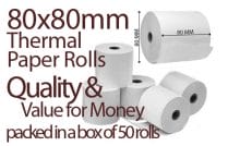 80x80 Thermal Paper - x50 Roll Box