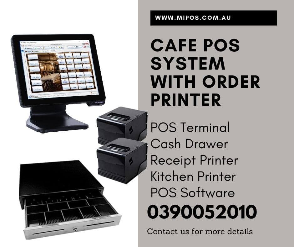 MiPOS Cafe POS System with Receipt and order printer